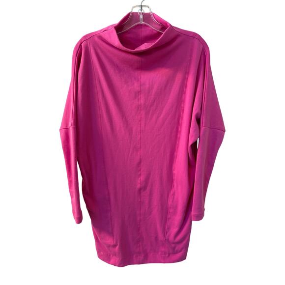 Daily Practice by Anthropologie Sz XS Pink Long-Sleeve Mock-Neck Knit Mini Dress - Picture 1 of 9